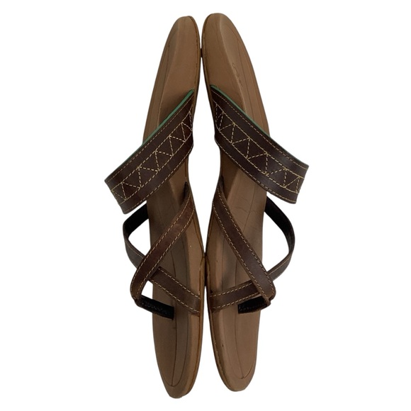 Chaco Leather Strappy Open Heel Sandals Brown - Picture 4 of 9